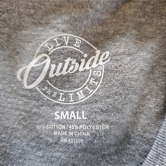 Live Outside The Limits Men's Heather Gray BBQ Smoker Grill Theme shirt Size S - Picture 10 of 12